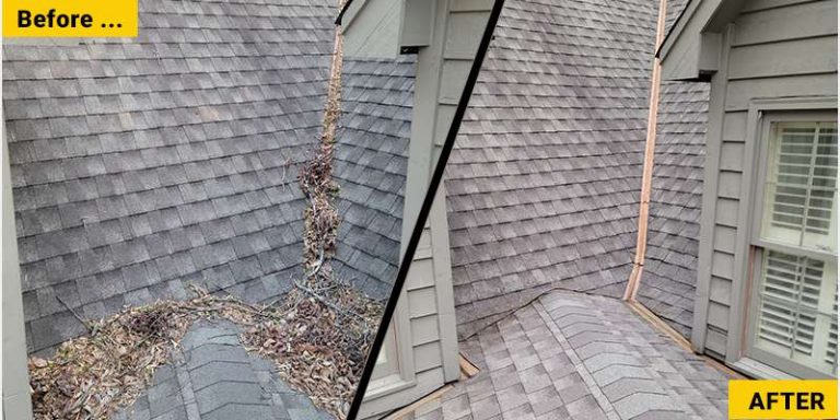 before-after_Roof-Valley-Debris-Cleaning